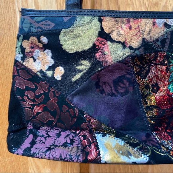 Stefano Collection Leather Floral Patchwork Design Purse Made in Germany - Picture 6 of 8